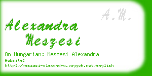 alexandra meszesi business card